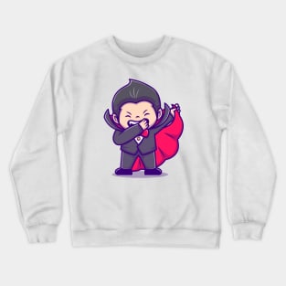 Cute Dracula Dabbing Crewneck Sweatshirt